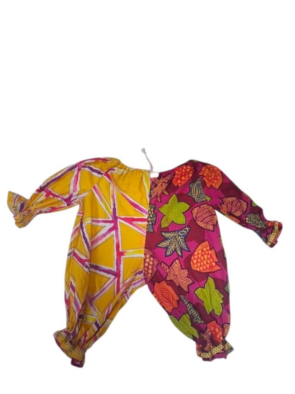 Vintage Kids Clown Costume Jumpsuit 3T 4T Abstract Colorblock Romper Suit